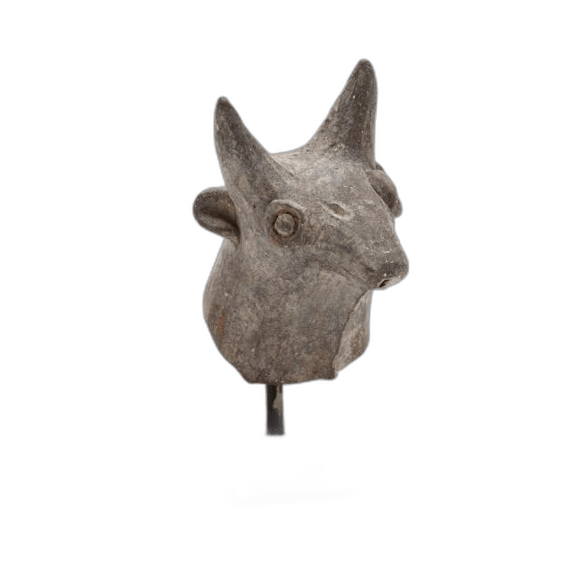 Cypriot Bronze Age Head of a Bull From a Larger Piece, Late Bronze Age II Cypriot
