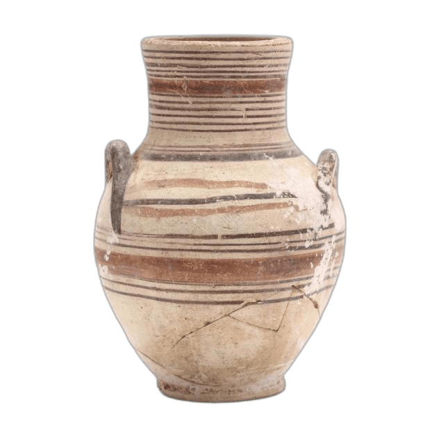Cypro-Geometric Bichrome Small Amphora, Geometric Cypriot jar