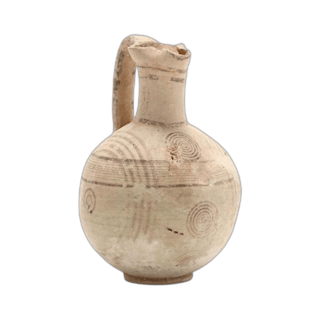 Cypro-Geometric Creme Ware Jug, Geometric Cypriot