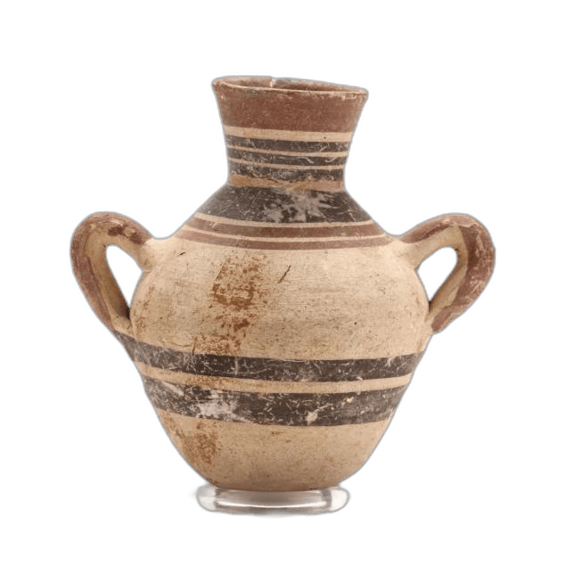 Cypro-Archaic Two-Handled Amphoriskos, Archaic I Cypriot jar