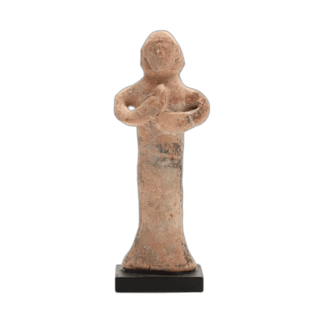 Cypro-Archaic Terracotta Musician or Votive Representation, Archaic I Cypriot statue