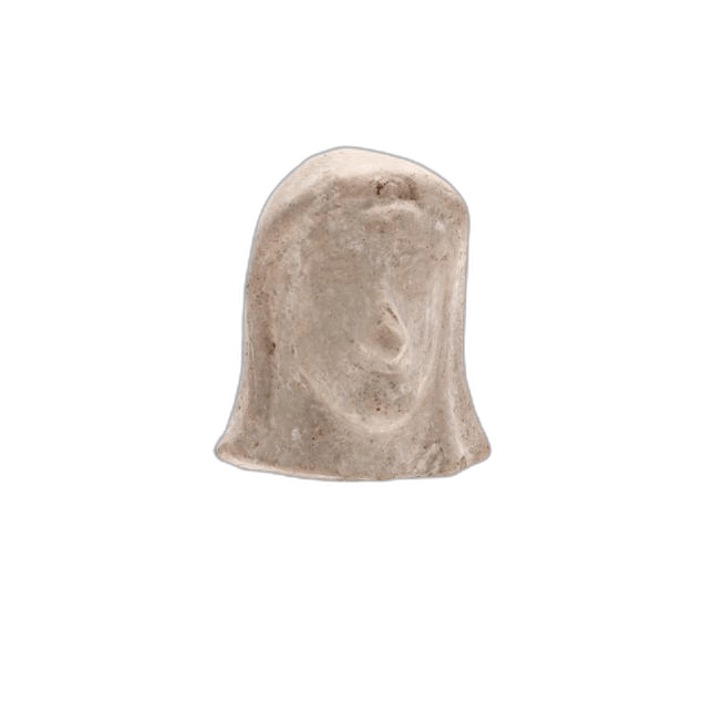 Cypriot Limestone Head of a Lady circa 5th century B. C., Classical Cypriot statue