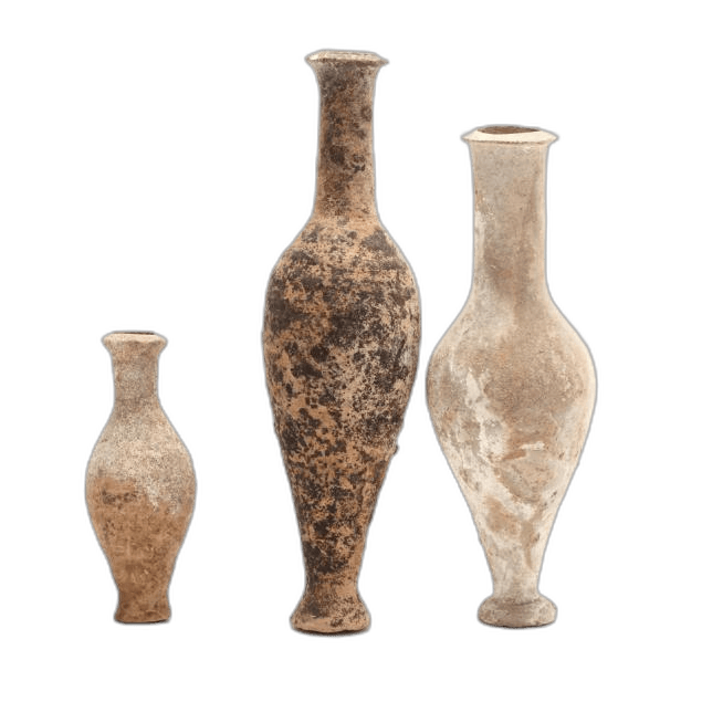 Three Cypriot Hellenistic Spindle Bottles, Hellenistic Cypriot