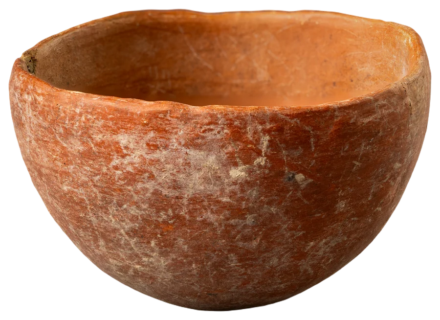 Deep Red Polished Hemispherical Bowl