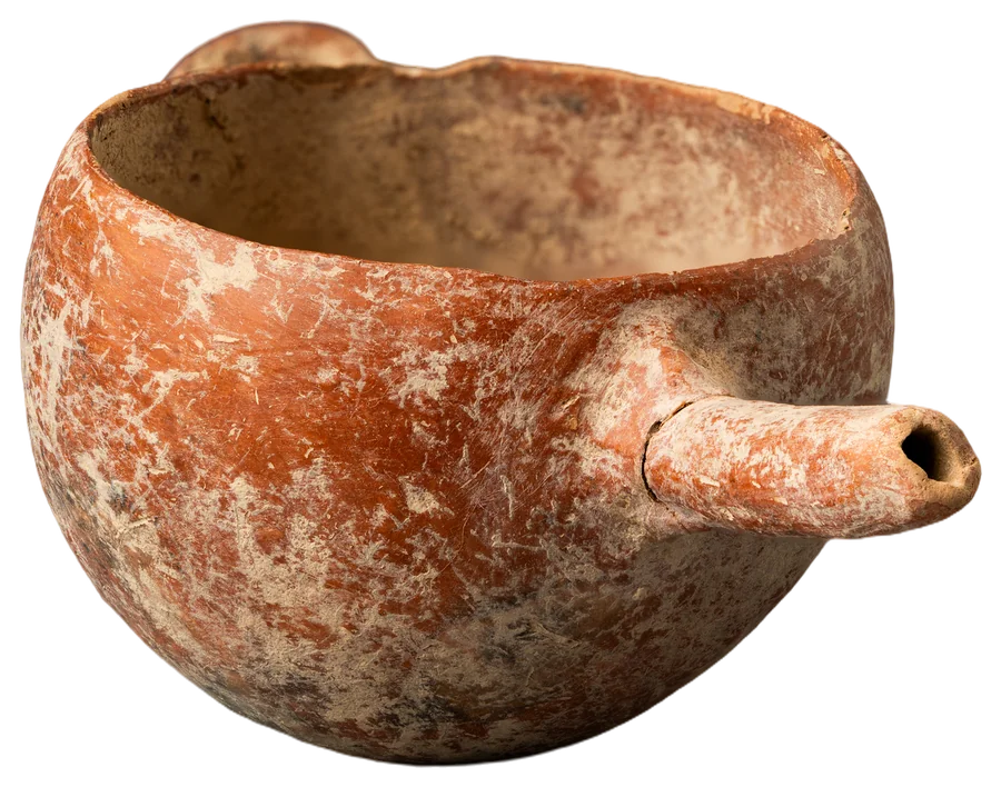 Red Polished Spouted Bowl