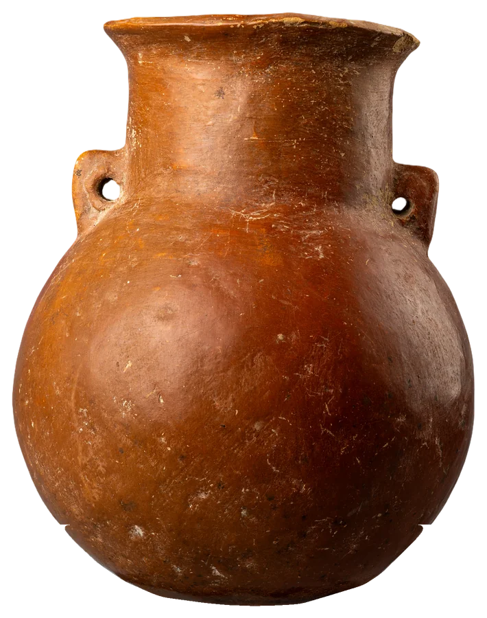 Red Polished Ear-Lug Jar