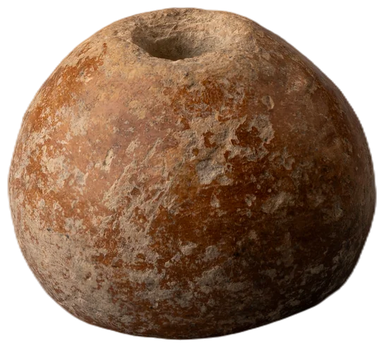 Plain Red Polished Spindle Whorl