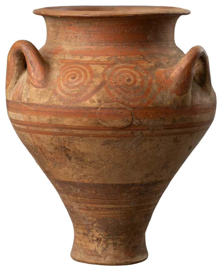 Cypriot Three-Handled Jar in the Mycenaean Style with Running Spirals