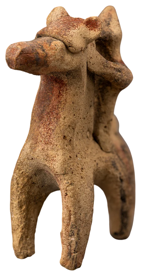 Horse and Rider Figurine with a Painted Star on the Neck
