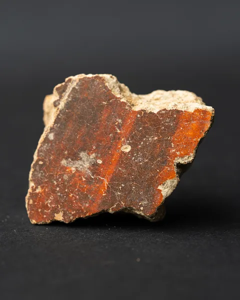 Red Lustrous Ware Body Sherd with Fire-Mottled Slip