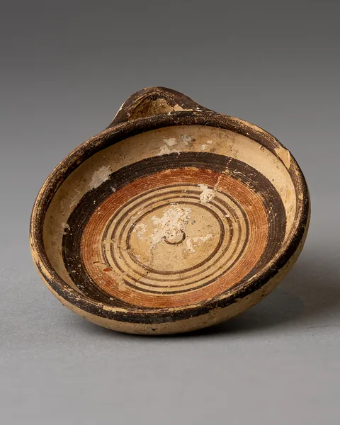 Miniature Bichrome Plate with Concentric Circles