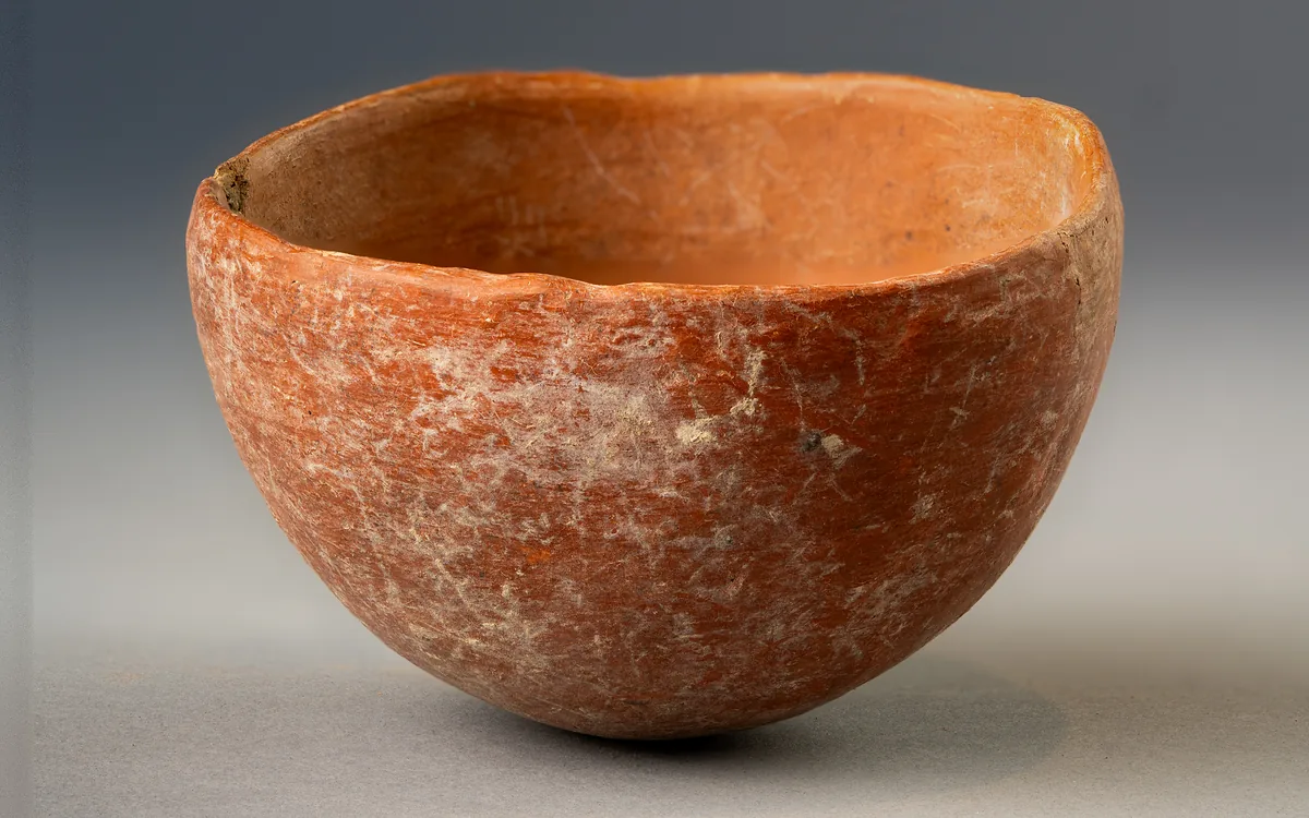Deep Red Polished Hemispherical Bowl