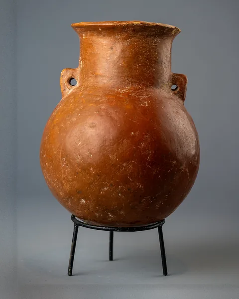 Red Polished Ear-Lug Jar
