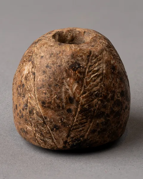 Spindle Whorl with Incised Herringbone Bands