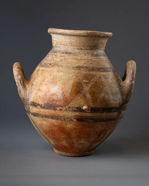 Red-Slipped Amphora with Pale Crosses on the Shoulder, probably Bichrome Red Ware
