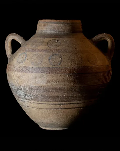 Globular Bichrome Amphora with Two Registers of Concentric Circles
