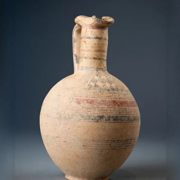 Bichrome IV Trefoil Jug with a Chequer Panel