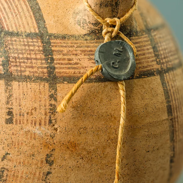 Bichrome IV Trefoil Jug with Intersecting Circles and Cyprus Museum Lead Seal
