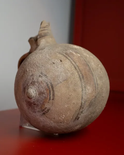 Bichrome Barrel Jug with Circled End-Knobs