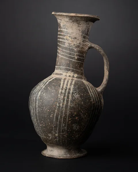 Base Ring II Jug with White-Painted Lattice Bands
