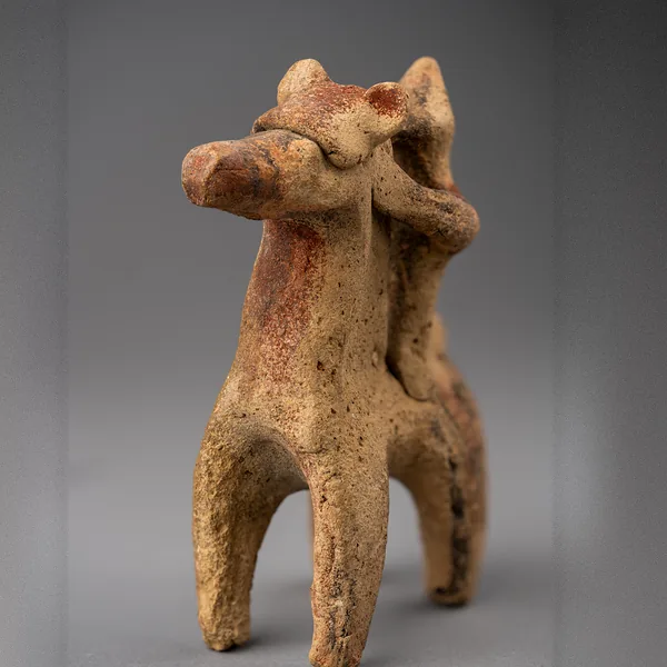 Horse and Rider Figurine with a Painted Star on the Neck