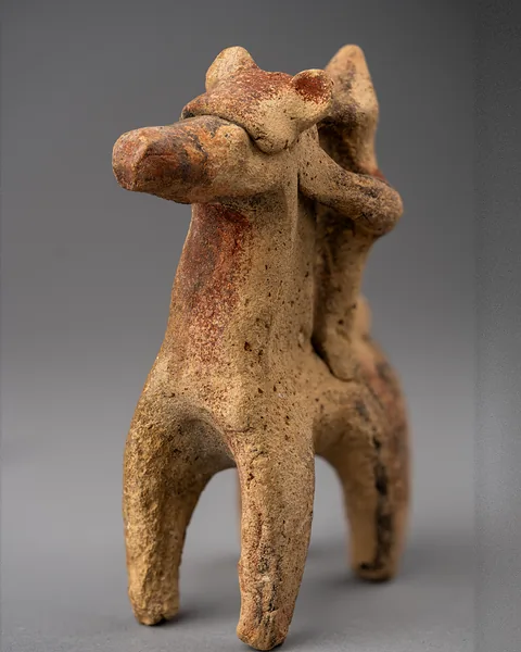 Horse and Rider Figurine with a Painted Star on the Neck