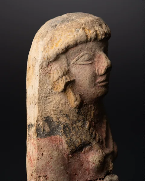 Upper Part of a Mould-Made Female Figure with an Egyptianizing Wig