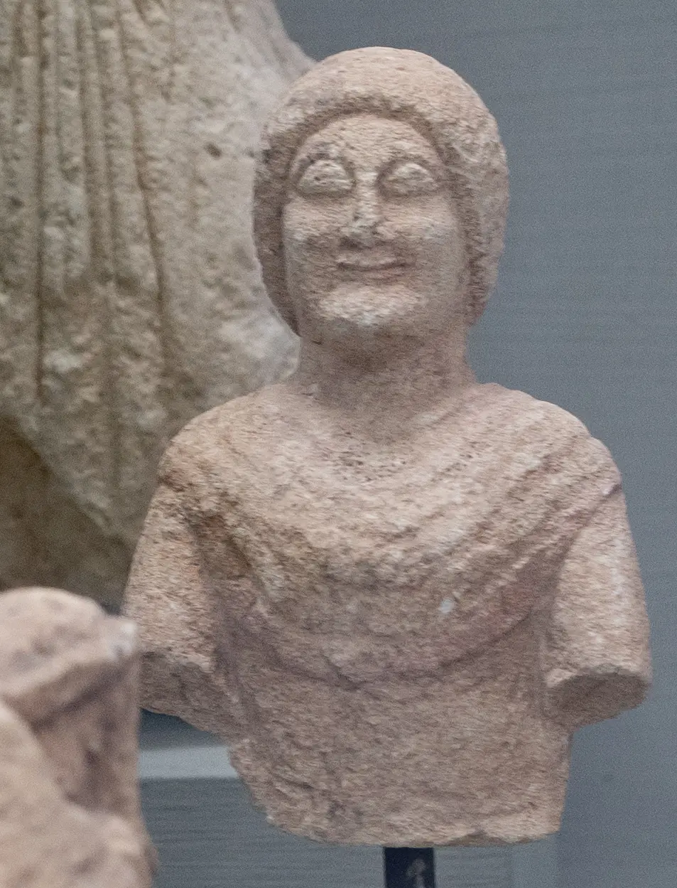 Limestone bust, Archaic I Cypriot statue