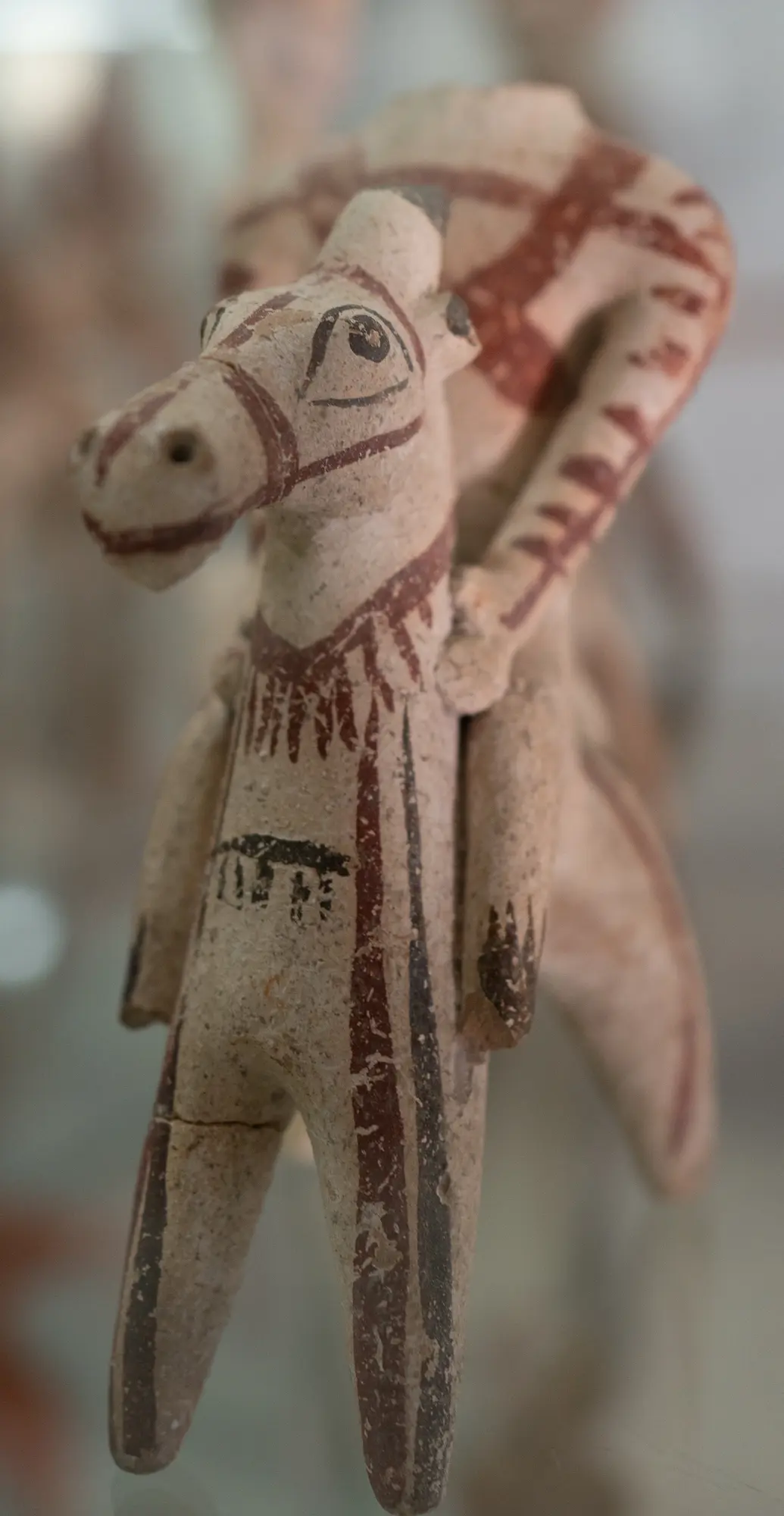 Bichrome terracotta rider, Archaic I Cypriot statue