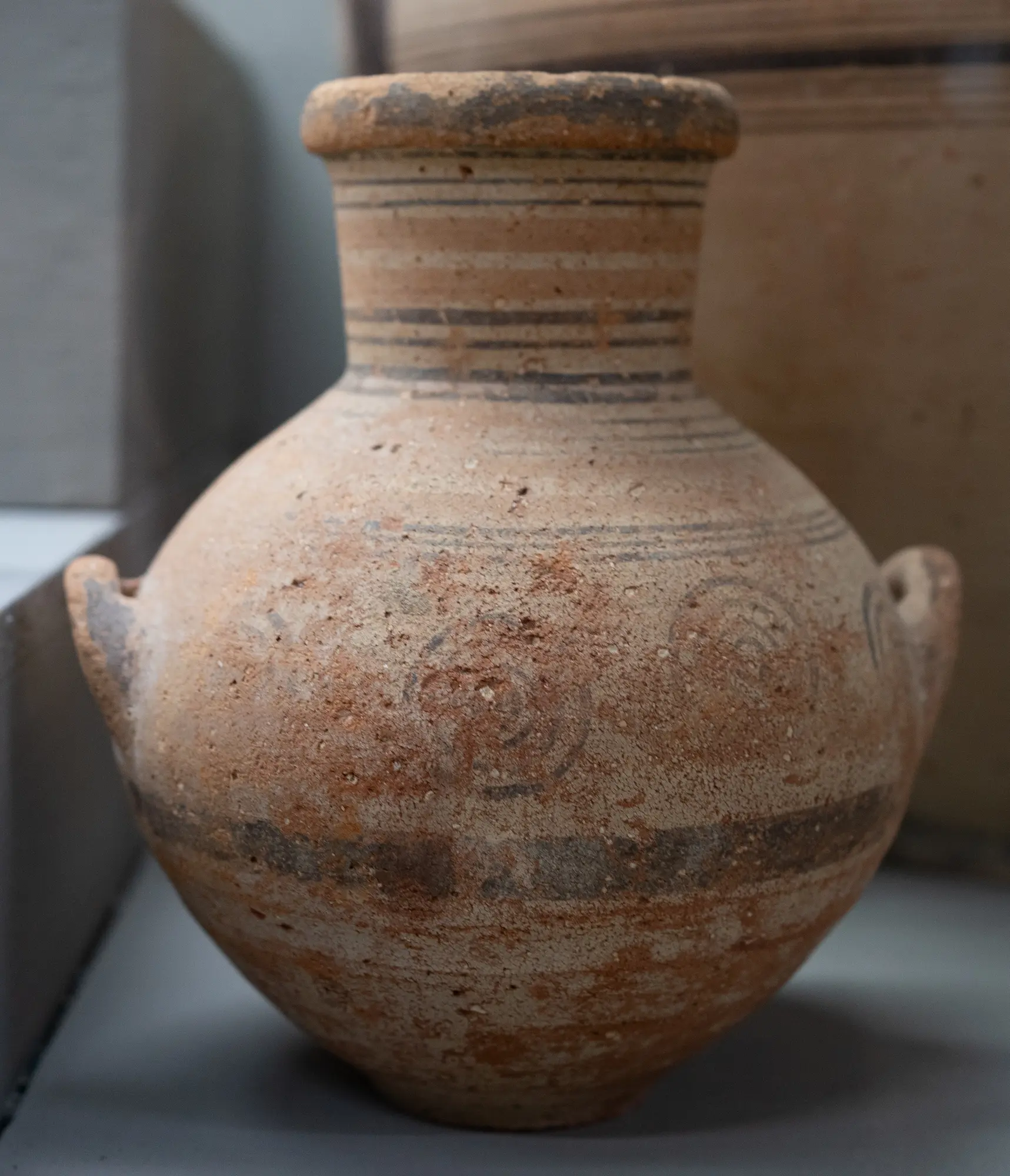 Small Black on Red Jar, Geometric Cypriot