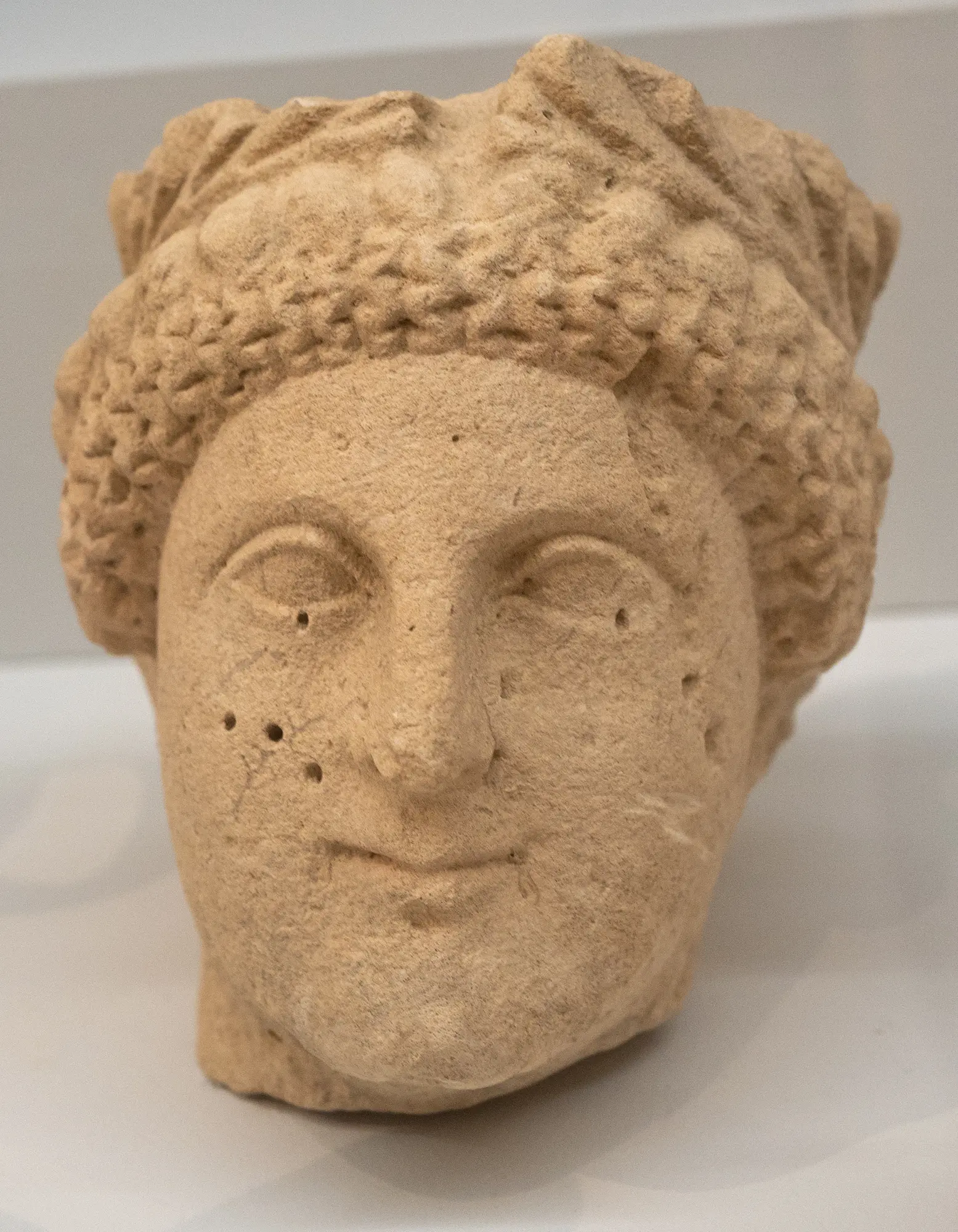 Limestone Head, Archaic II Cypriot statue