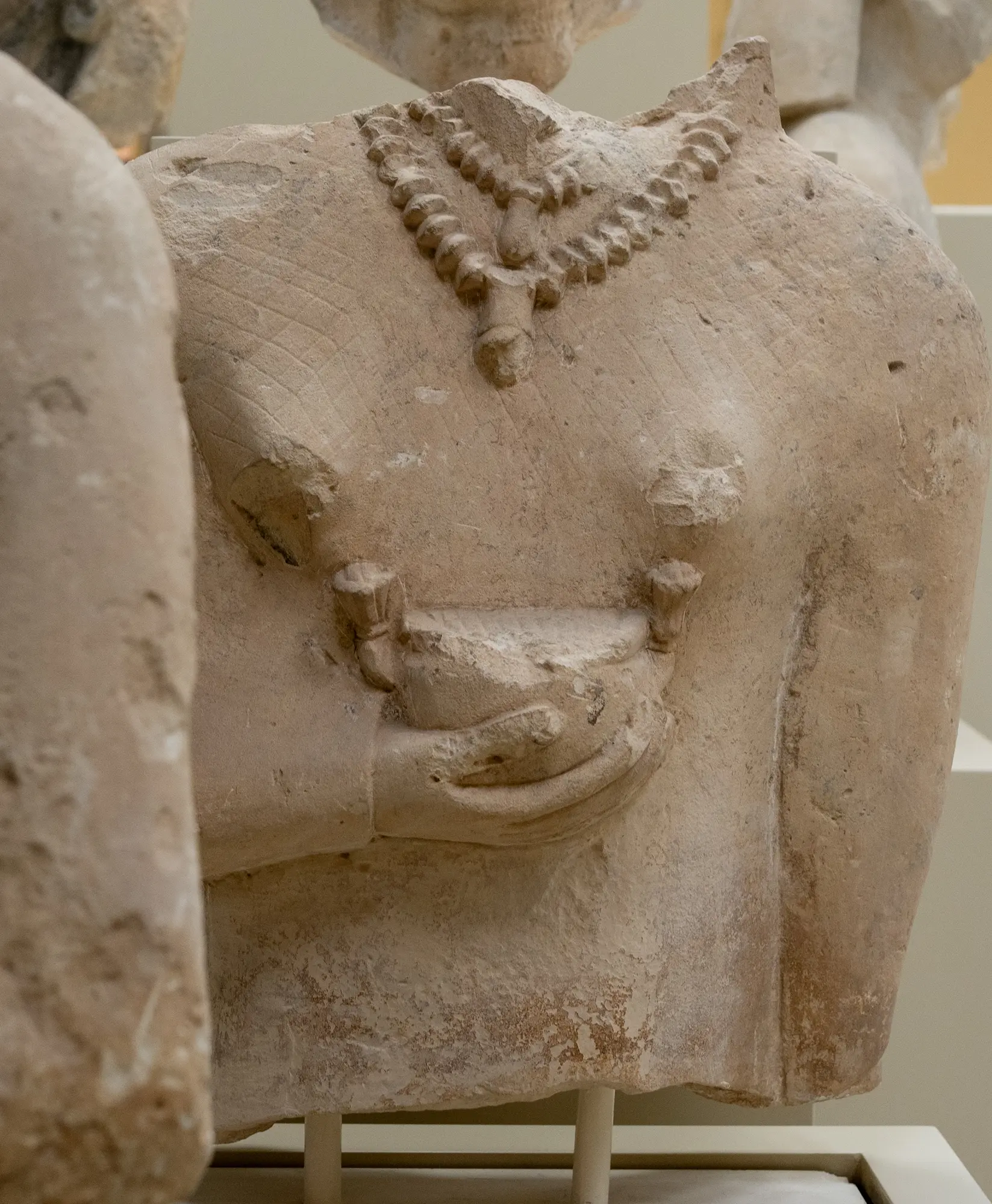 Large Limestone, Archaic I Cypriot statue