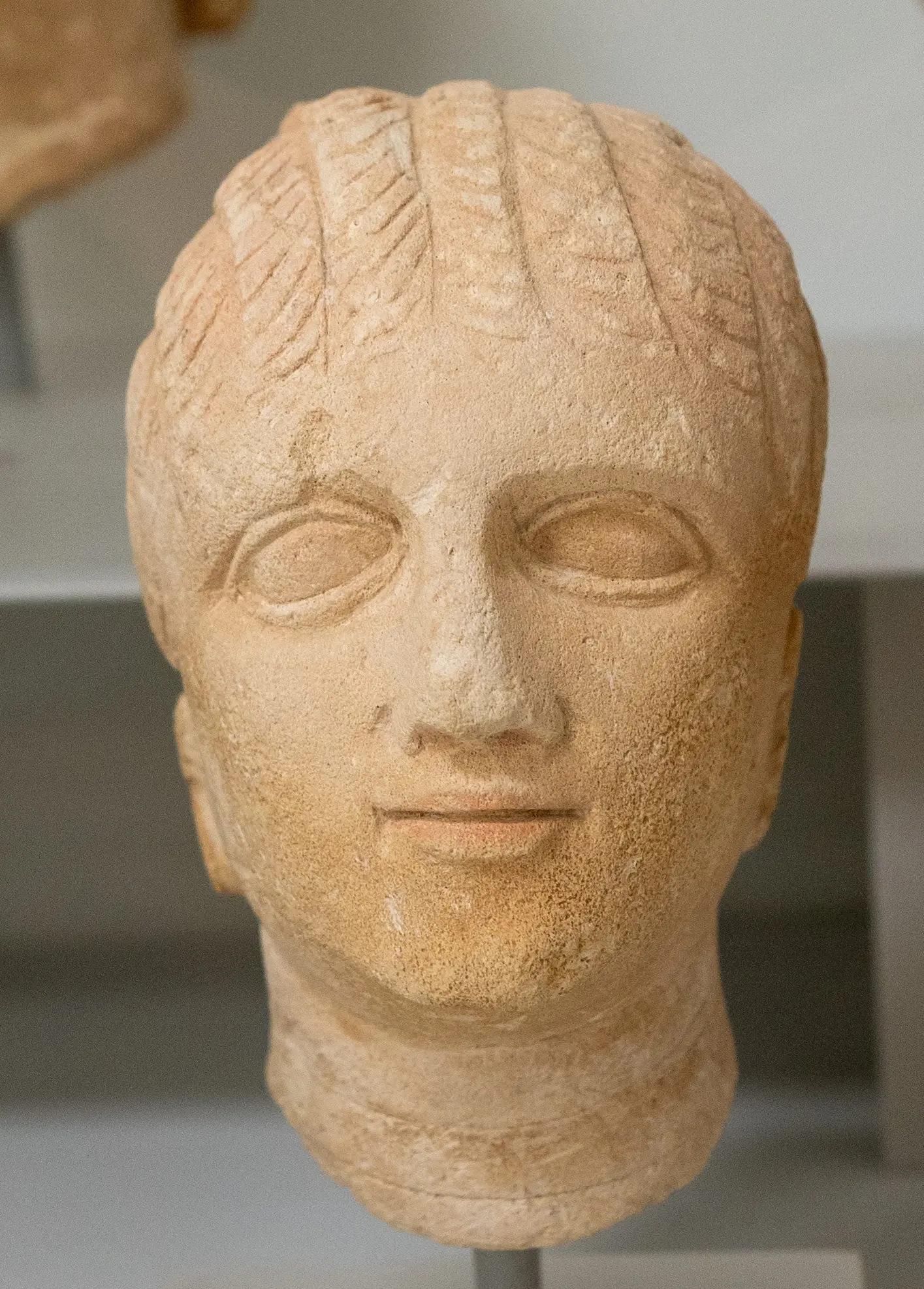 Limestone Head, Archaic II Cypriot statue