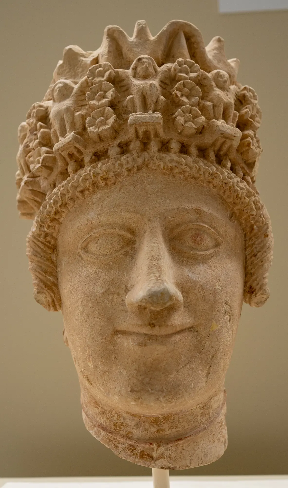 Limestone Head, Archaic II Cypriot statue