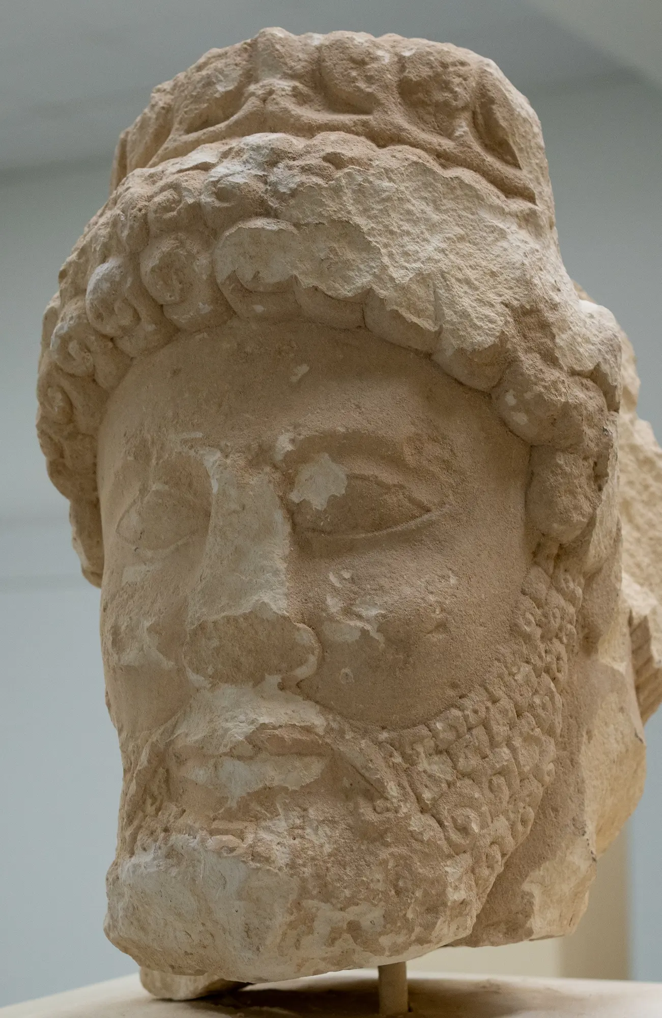 Limestone Head, Archaic II Cypriot statue