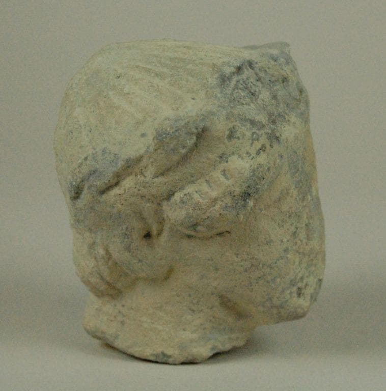 Head from a votive statuette, Archaic II Cypriot