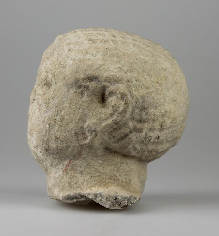 Head from a votive statuette, Archaic II Cypriot