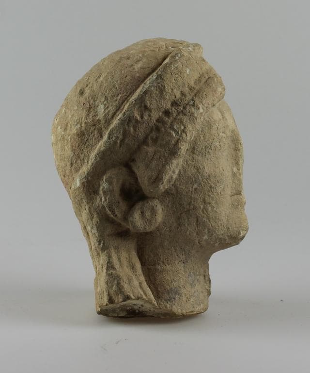 Head from a votive statue, Classical Cypriot