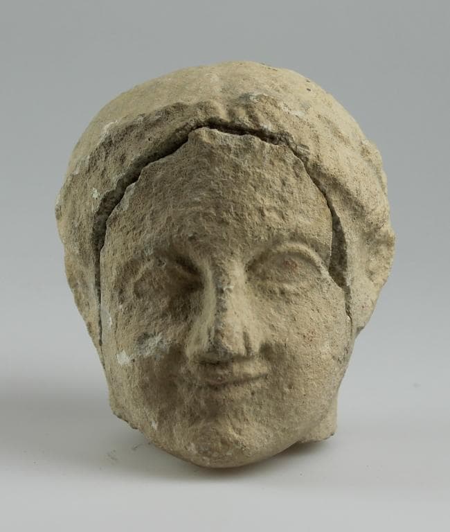 Head from a votive statue, Classical Cypriot