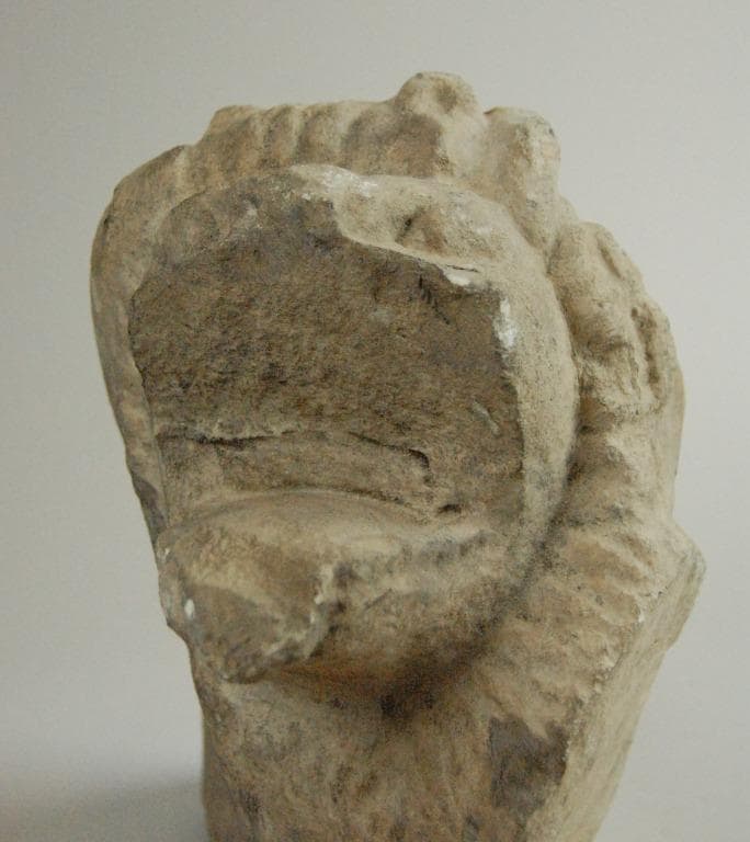 Hand from a statue on a head of a lion, Classical Cypriot