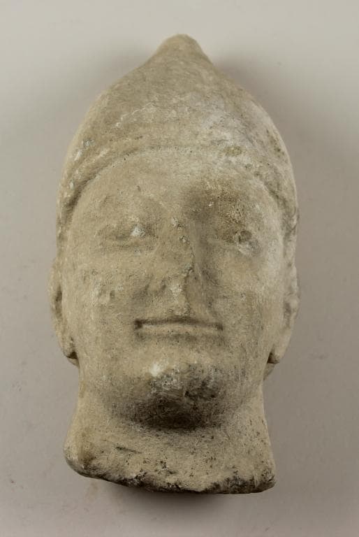 Head from a votive statue, Archaic II Cypriot