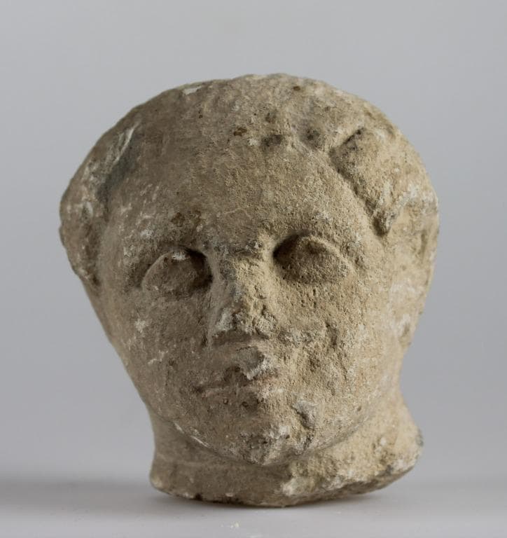 Head from a votive statuette, Classical Cypriot