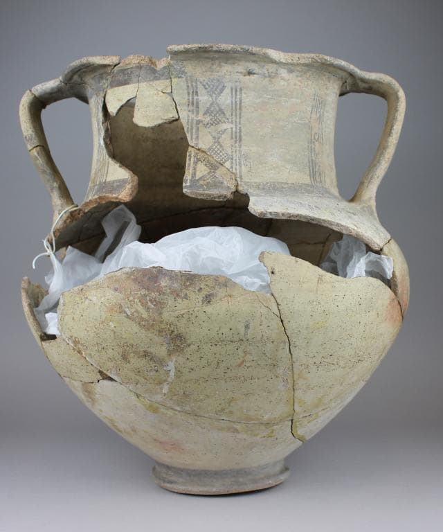 Large belly and neck amphora fragments, Geometric II Cypriot jar