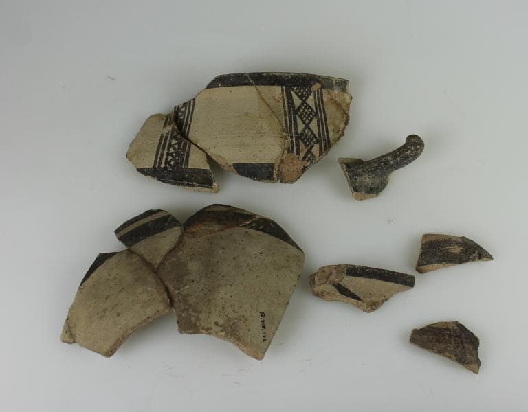 Bowl and sherds, Bronze Age Cypriot