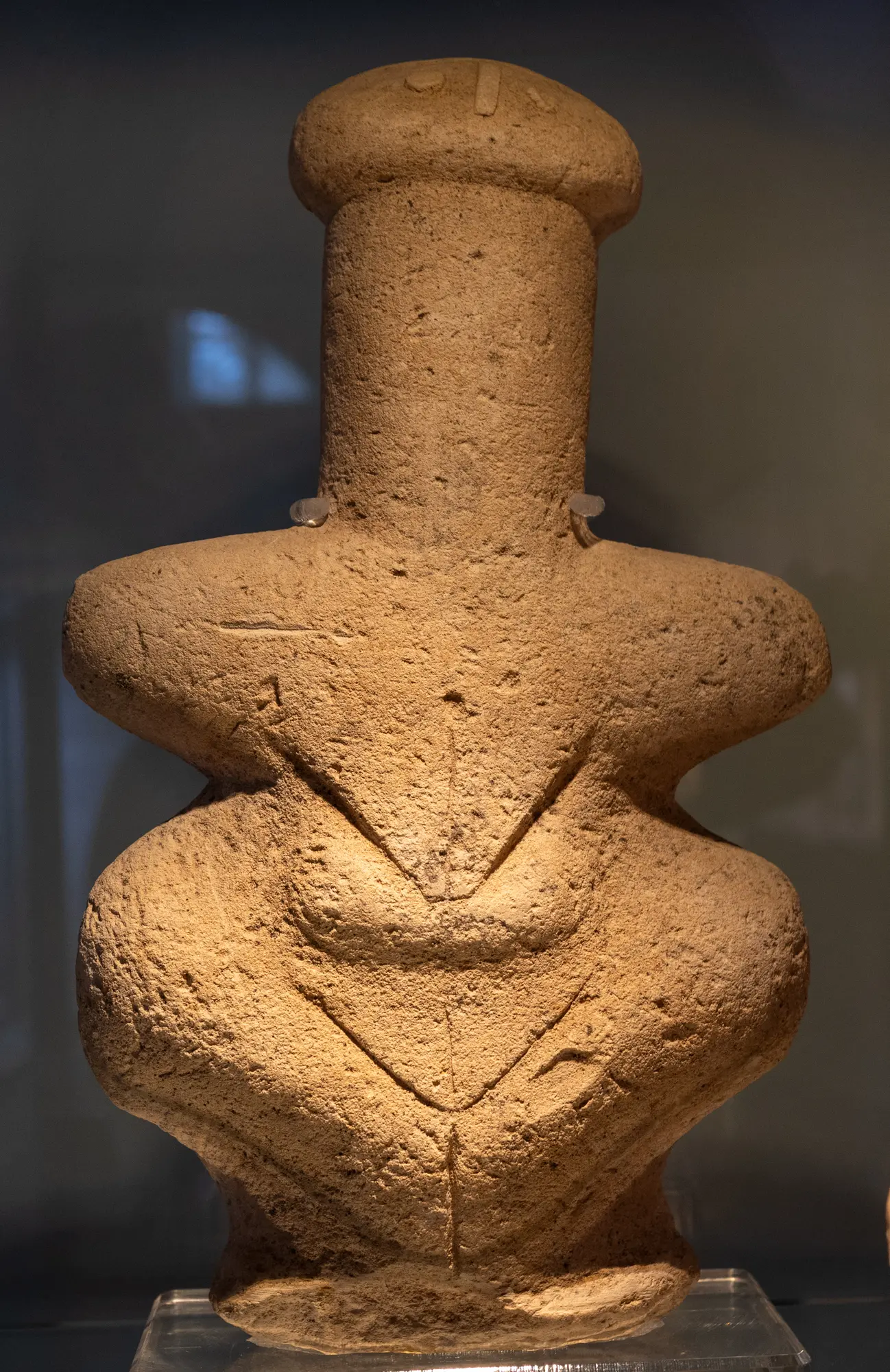 Cypro-Archaic Ancient Cypriot Terracotta Figurine of Astarte, front view