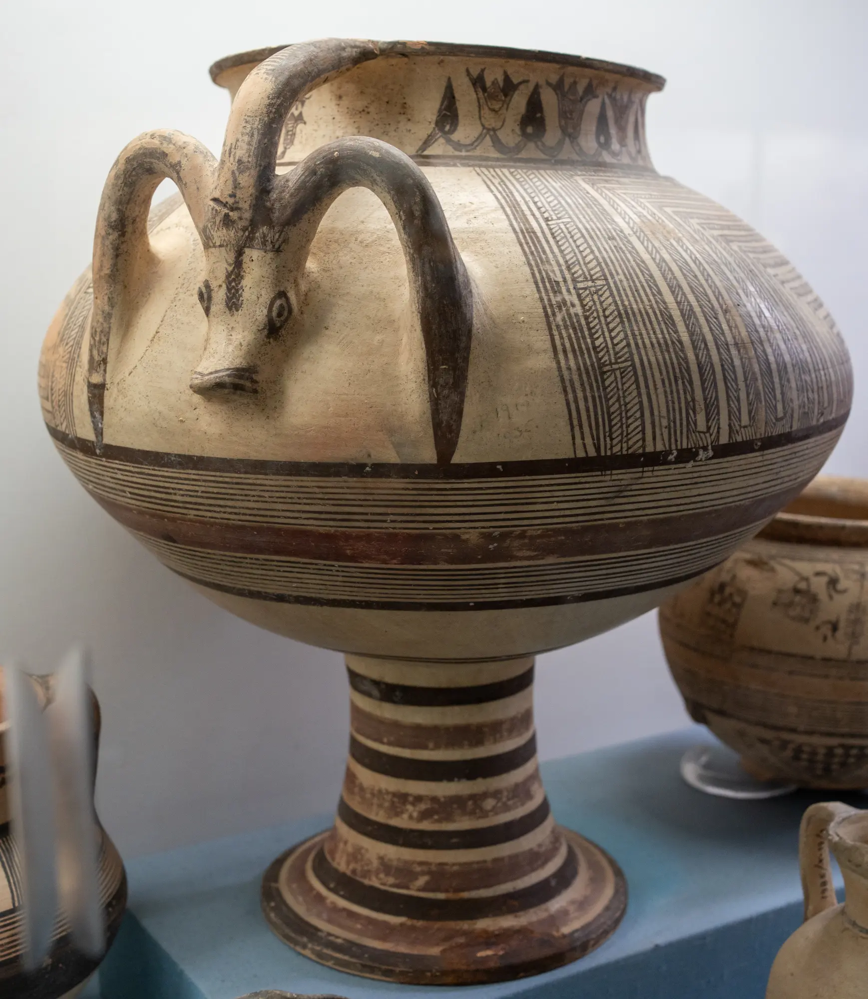 Large bull Handled Jar, Geometric Cypriot