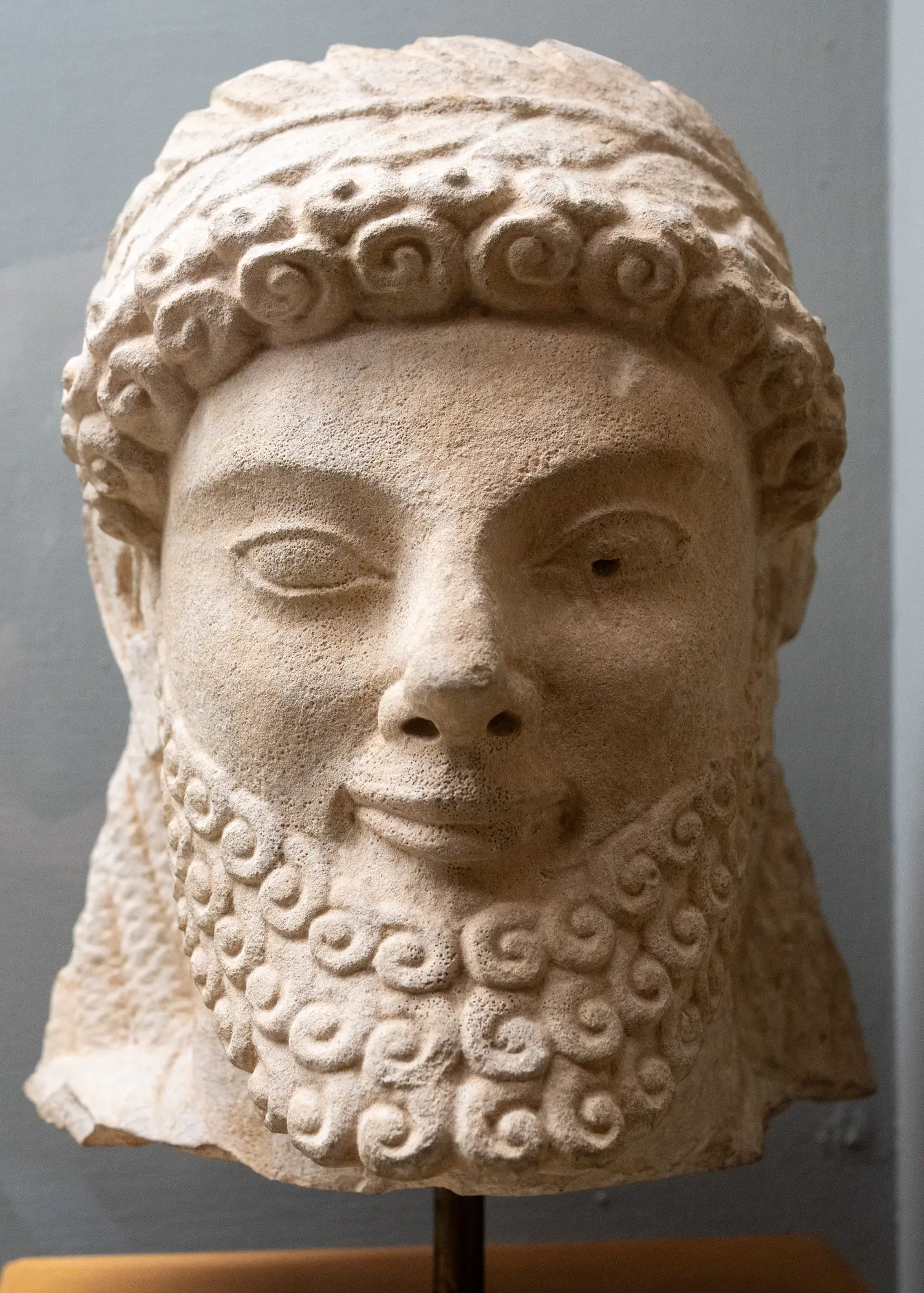 Monumental Limestone Statue, Archaic I Cypriot