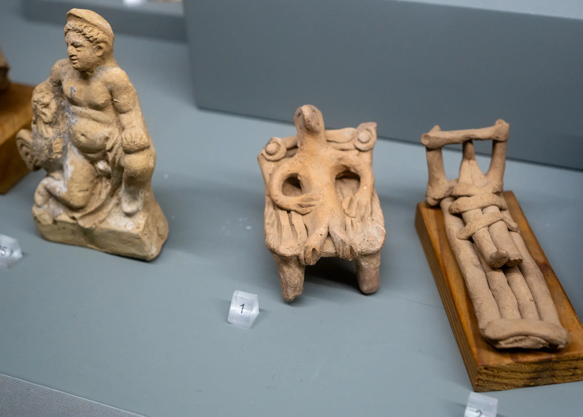 Terracotta Sleeping Scene, Geometric Cypriot statue