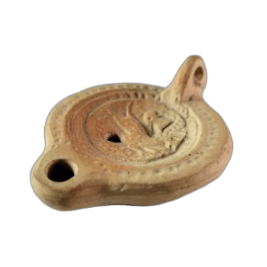 Oil lamp with running dog and kantharos motifs, Roman Cypriot tool