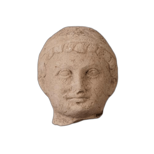 Head of a votive figure, "temple boy" type, Roman Cypriot statue
